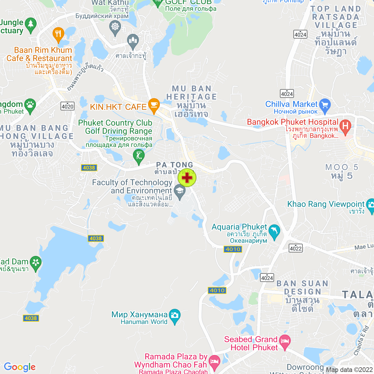 Университет Кату (Prince of Songkla University) на карте Пхукета