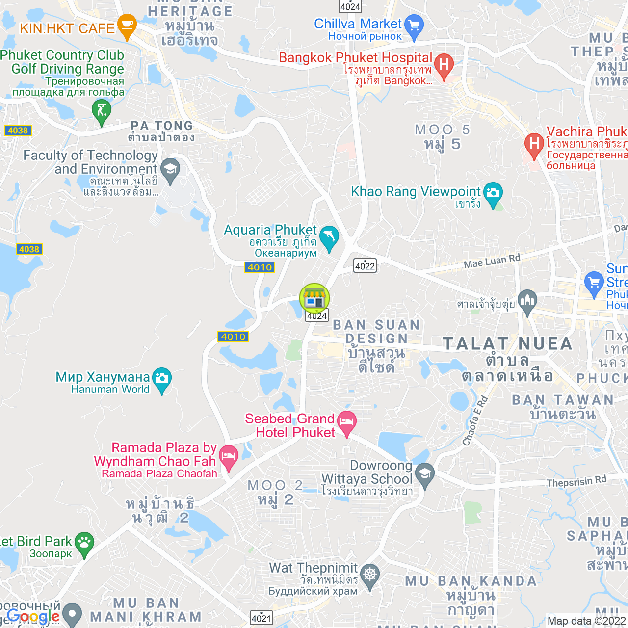 J.P Adventure Phuket на карте Пхукета