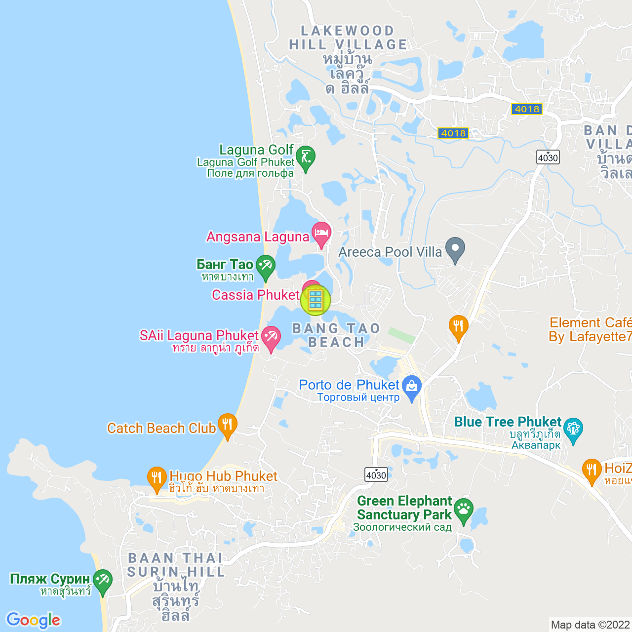 Cassia Phuket на карте Пхукета